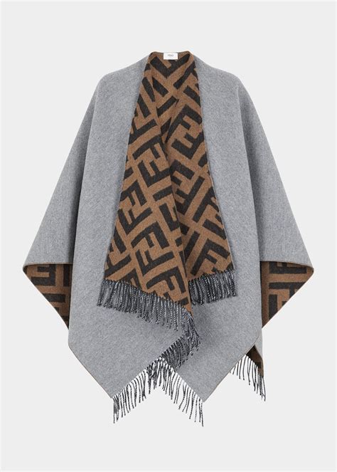 fendi ponzarola|fendi wool poncho.